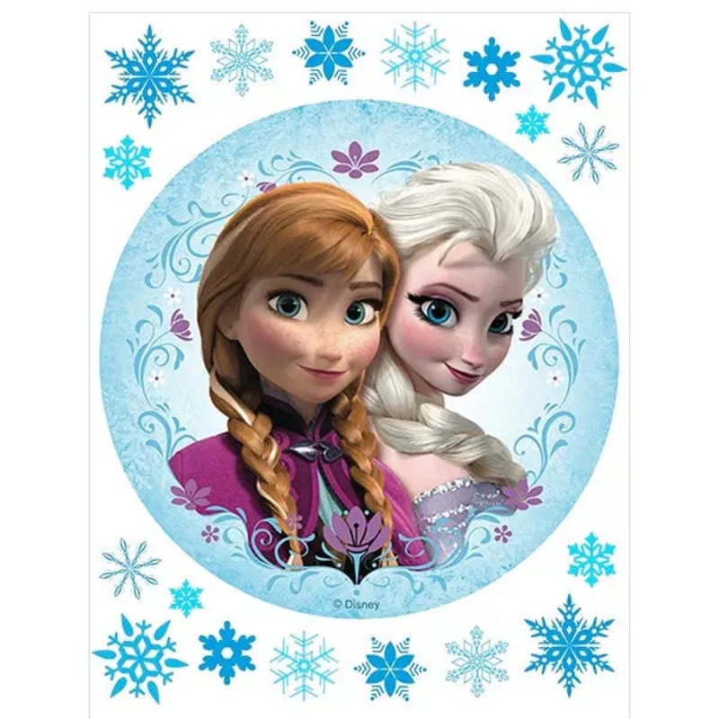Frozen Edible Cake Image with FREE Edible Icons