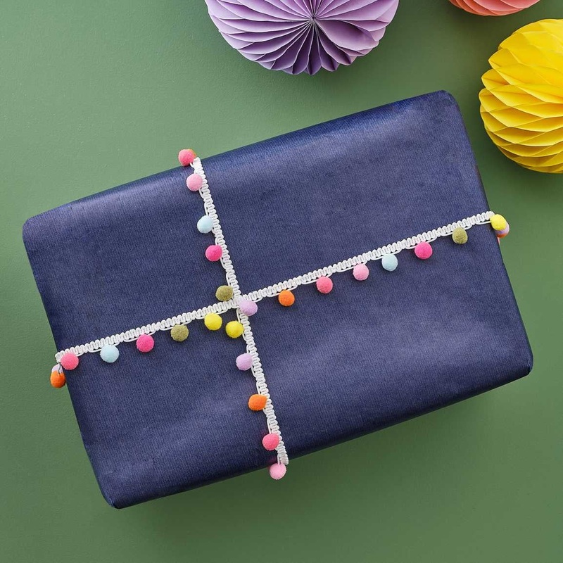 Ginger Ray Christmas Pom Pom Ribbon