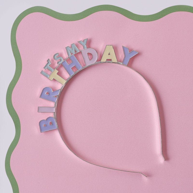 Ginger Ray Pastel It's My Birthday Headband
