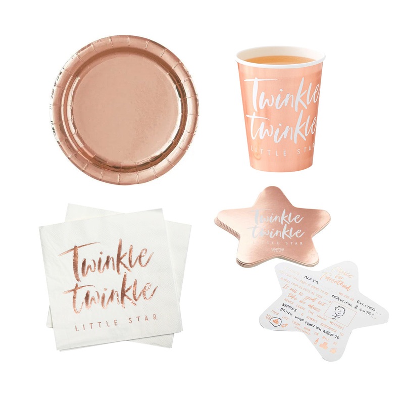 Ginger Ray Twinkle Twinkle Baby Essentials - 33 Pc