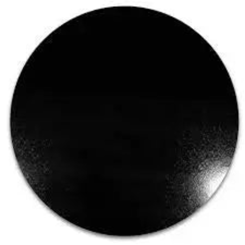 GoBake 6mm Masonite Black Round Cake Board - 15cm/6in