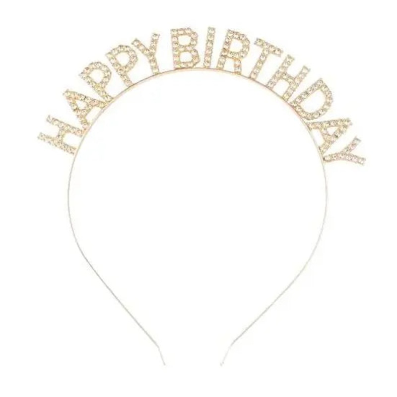 Gold Happy Birthday Headband