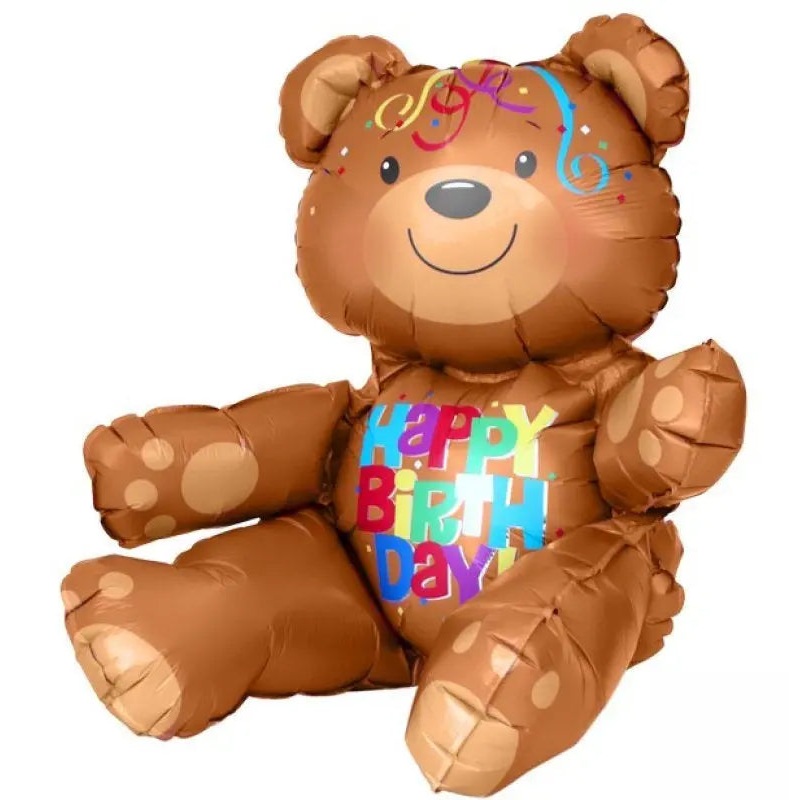 Happy Birthday Bear Multi Foil Balloon