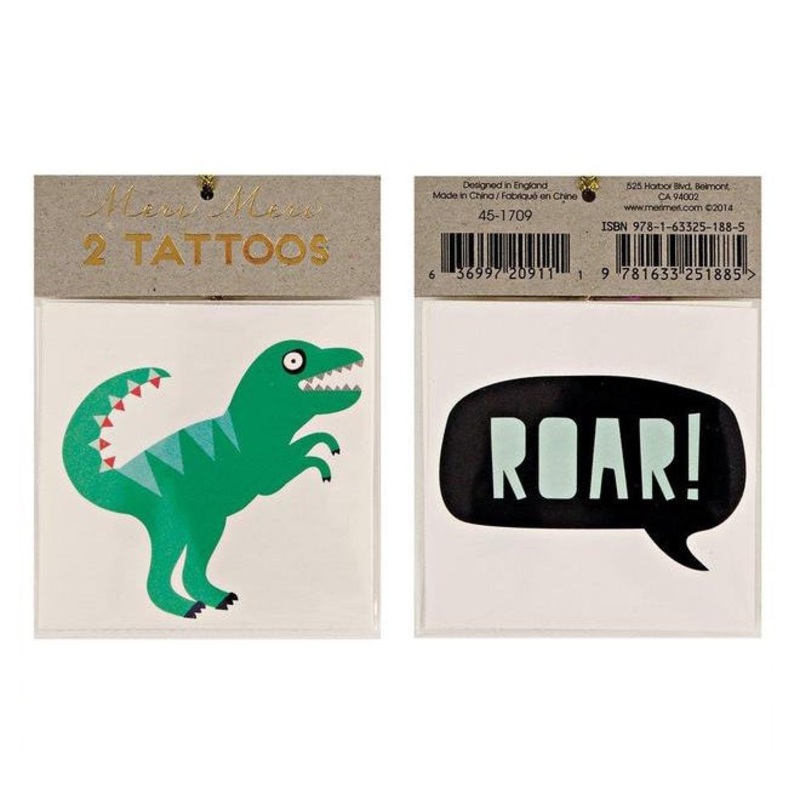 Meri Meri Dinosaur Tattoos - 2 Pkt