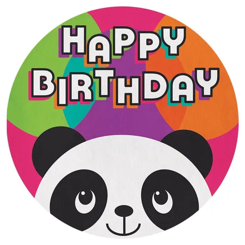 Panda-Monium Edible Cake Image
