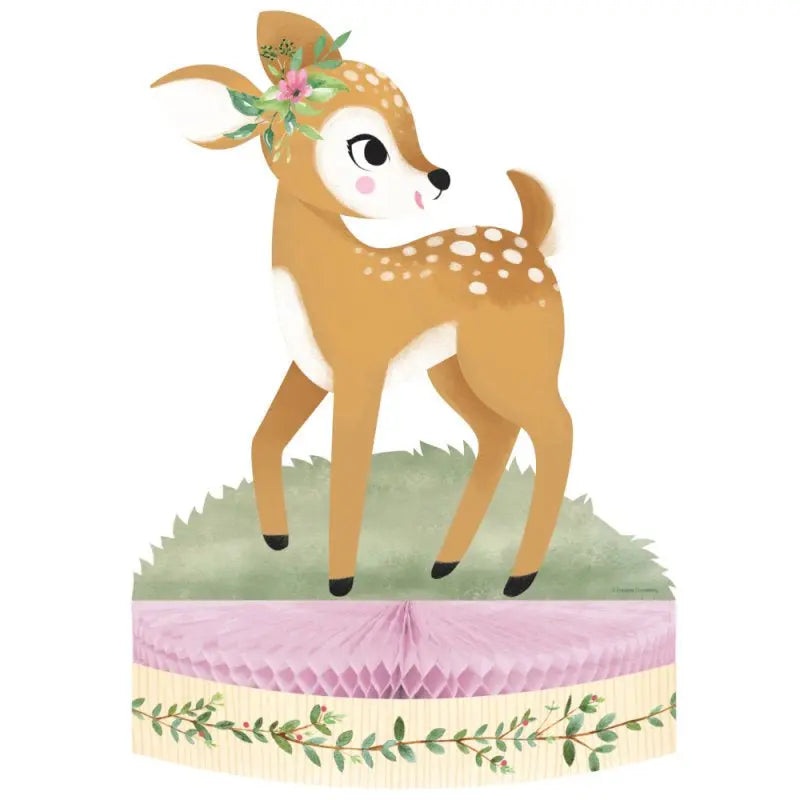 Deer Little One Woodland Honeycomb Centrepiece