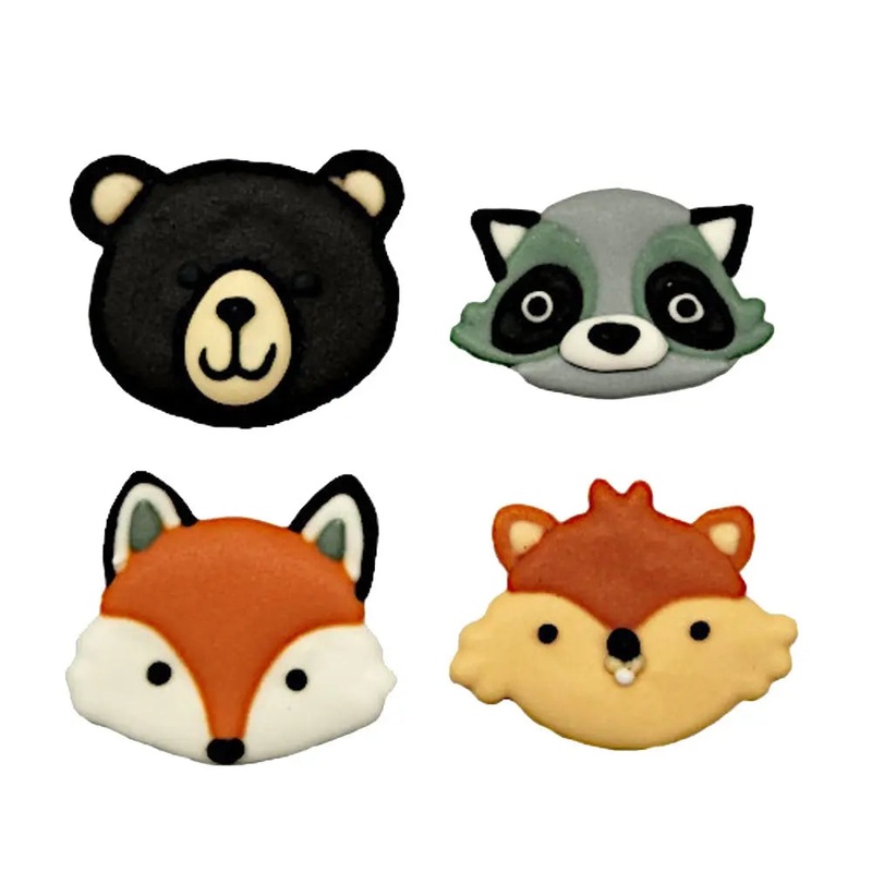 Edible Woodland Animal Decorations - Set of 4