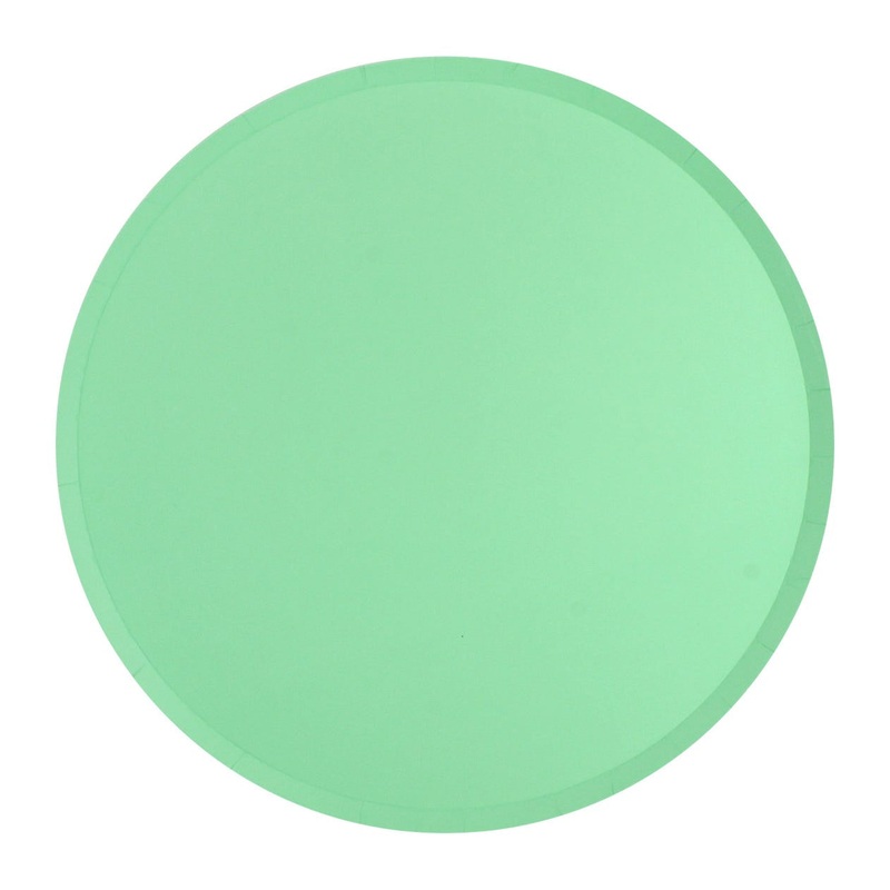 Neon Mint Plates - Lunch 12 Pkt
