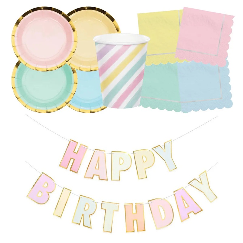 Pastel Party Essentials for 8 - SAVE 14%