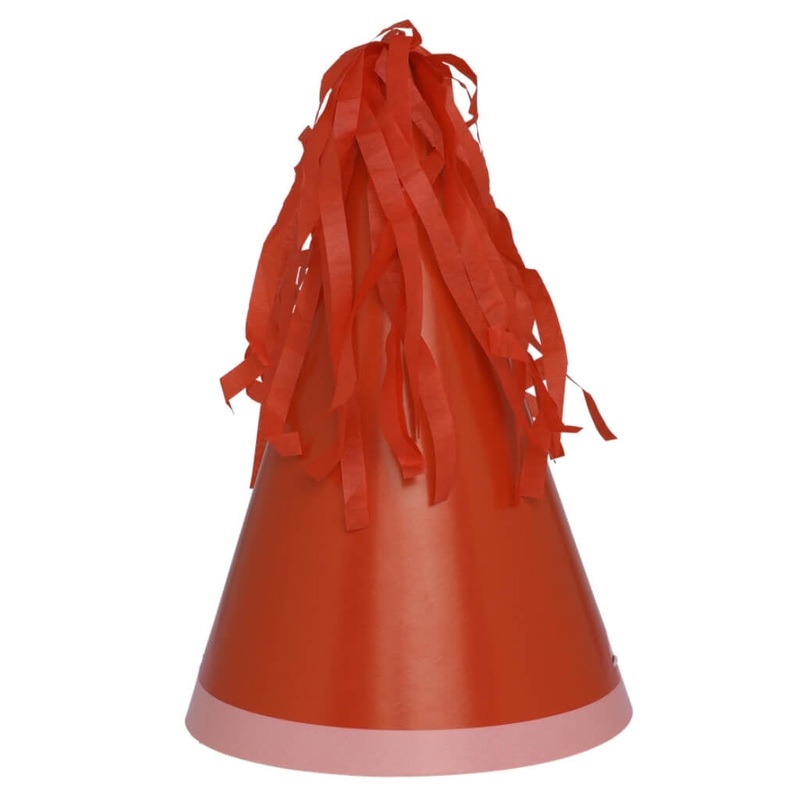 Red Party Hats - 8 Pkt