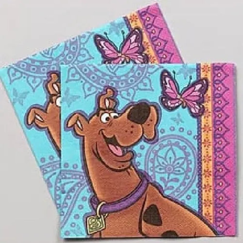 Scooby Doo Butterfly Napkins - Lunch 16 Pkt