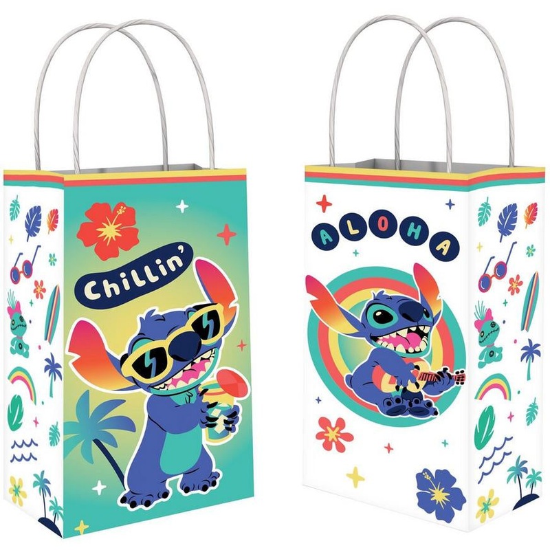 Stitch Paper Kraft Bags - 8 Pkt