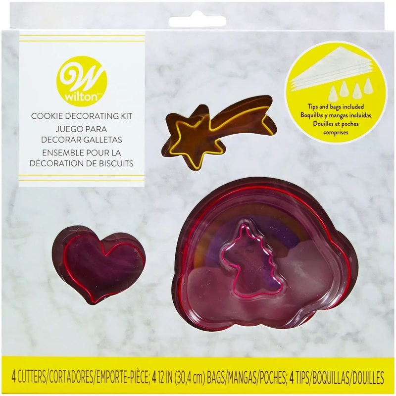 Wilton Unicorn Cookie Decorating Kit - incl. 4 tips, bags & cookie cutters