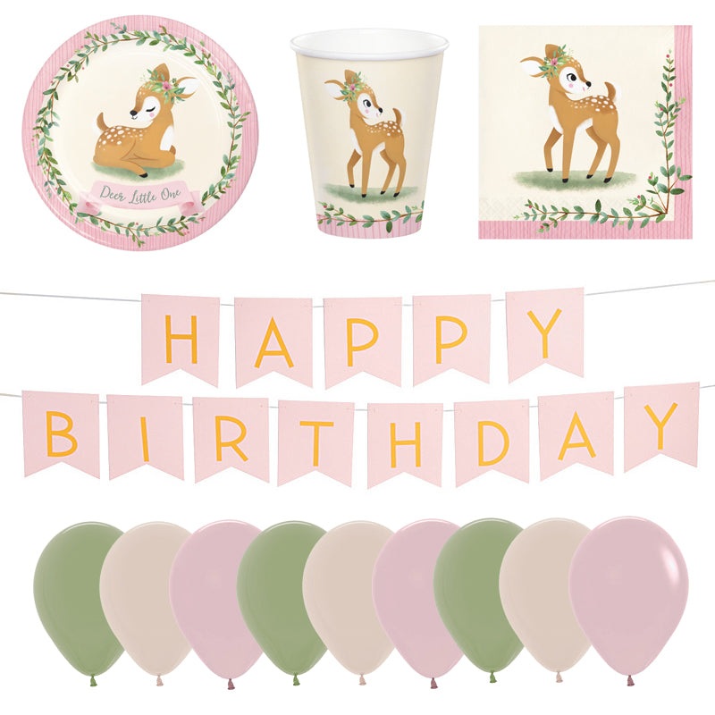 Deer Little One Party Essentials - 45 Pc - SAVE 10%