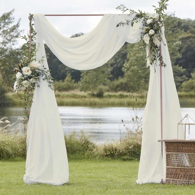 Ginger Ray Ivory Draping Fabric Wedding Backdrop