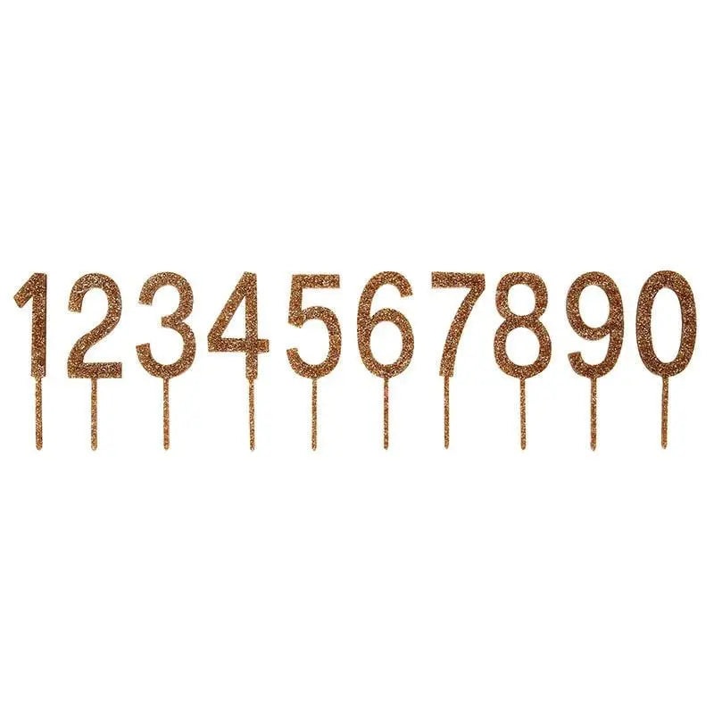 Meri Meri Gold Glitter Number Cake Topper