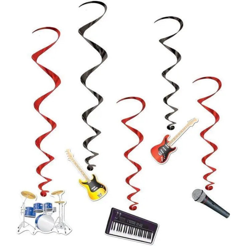 Music Band Hanging Swirl Decorations