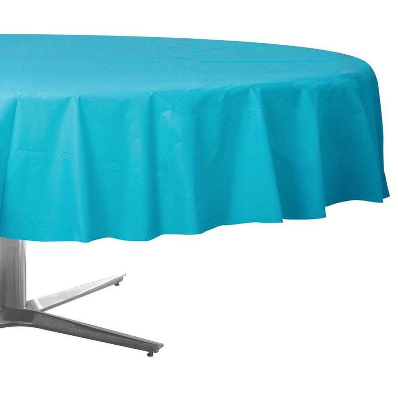 Round Teal Tablecover