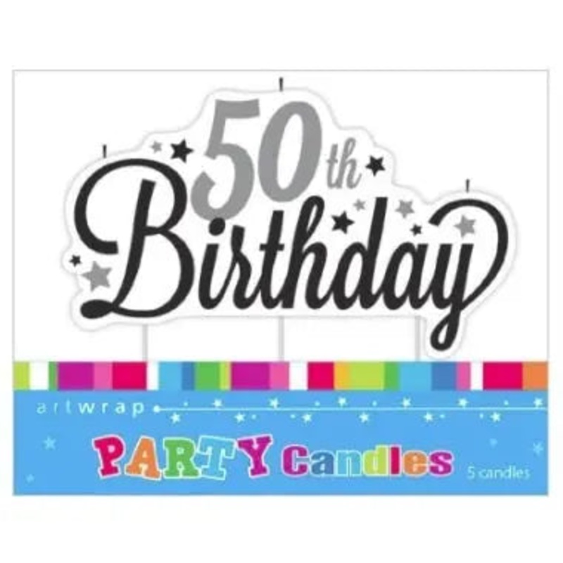 50th Birthday Party Candle - LIMIT ONE PER CUSTOMER
