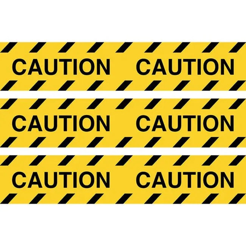 Construction Caution Tape Cake Strip Edible Images