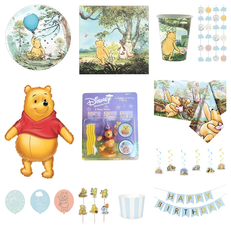 Deluxe Pooh Bear Party Pack for 10 - SAVE 15%