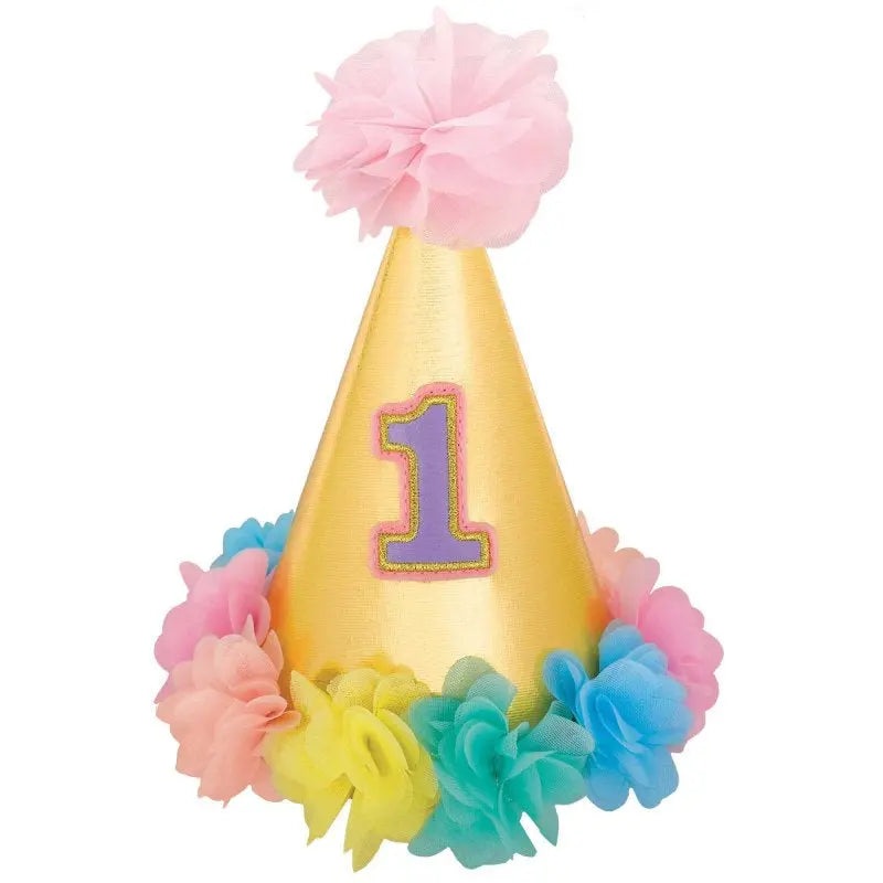 Gold 1st Birthday Deluxe Party Hat