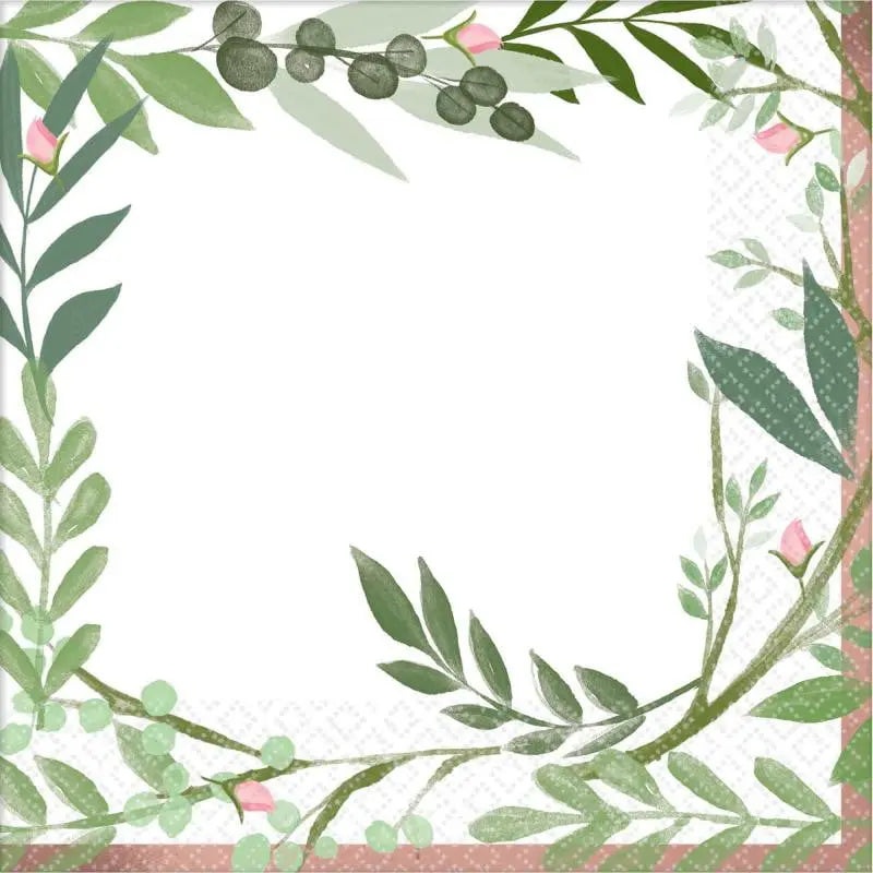 Love and Leaves Napkins - Lunch 16 Pkt