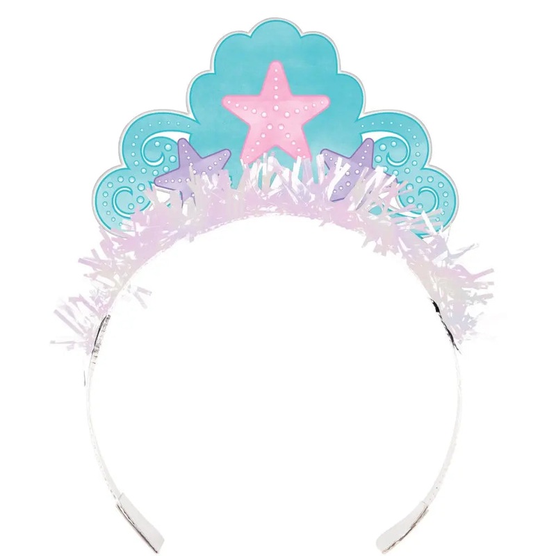 Mermaid Shine Iridescent Tiaras - 8 Pkt