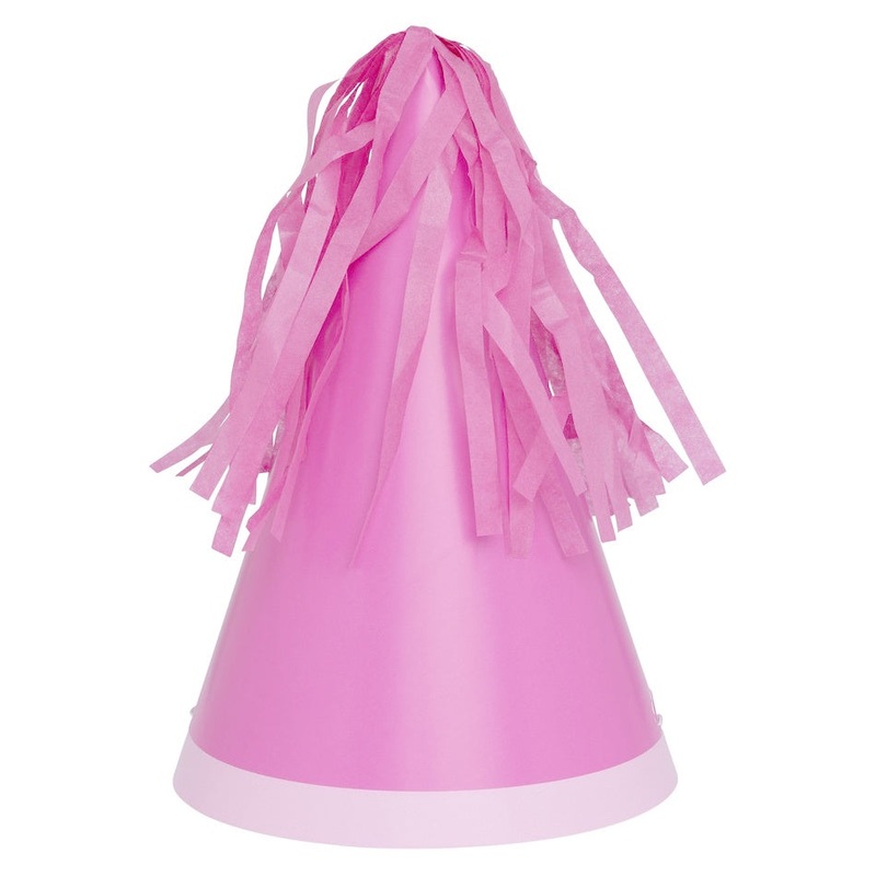Pink Party Hats - 8 Pkt