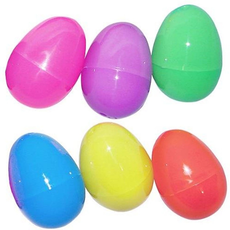 Plain Hollow Easter Eggs - 6cm - 6 Pkt