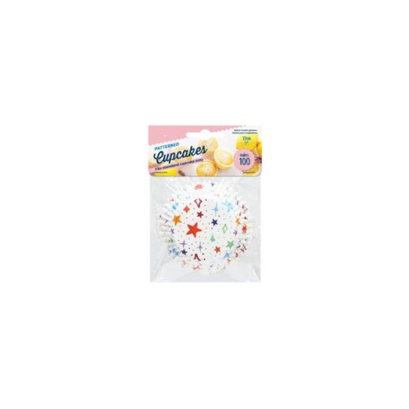Rainbow Stars Cupcake Papers - 100 Pkt