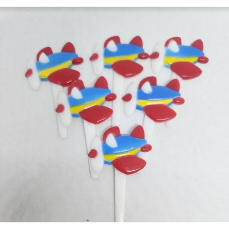 Reusable Plane Cupcake Toppers - 6 Pkt