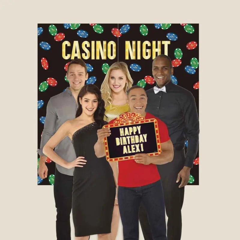 Roll The Dice Casino Night Backdrop Kit