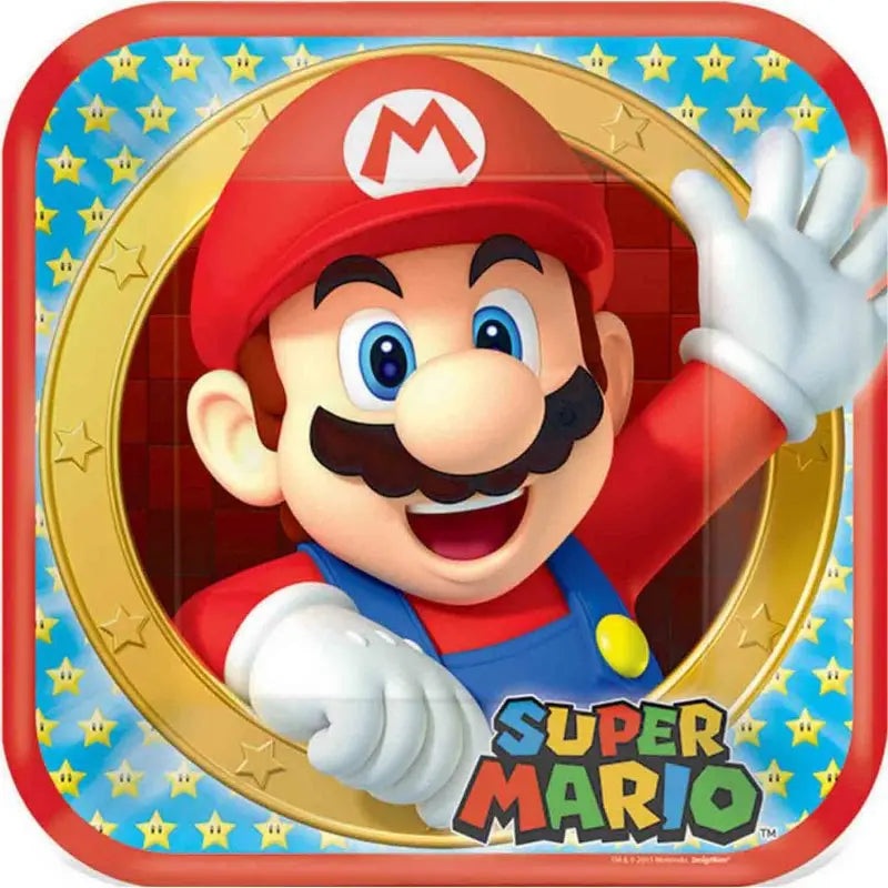 Super Mario Brothers Plates - Dinner 8 Pkt