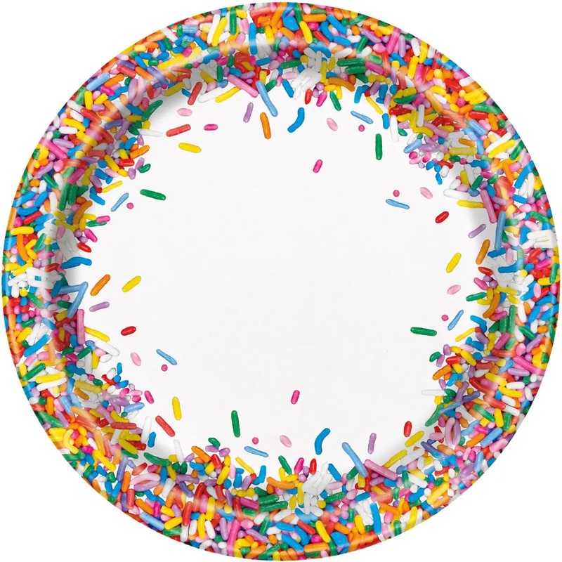 Sweet Sprinkles Plates - Dinner 8 Pkt