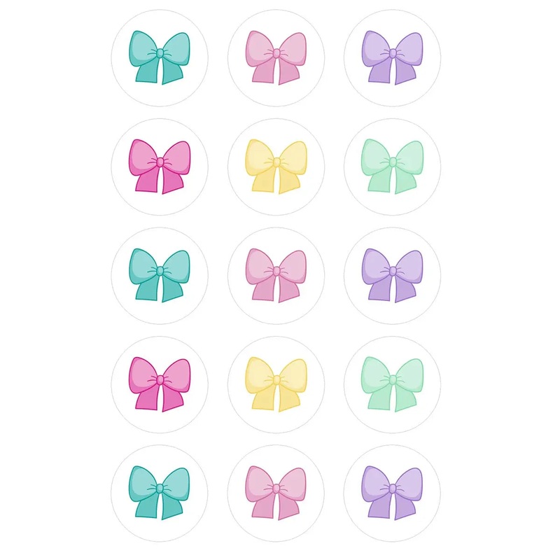 Bows Edible Cupcake Images