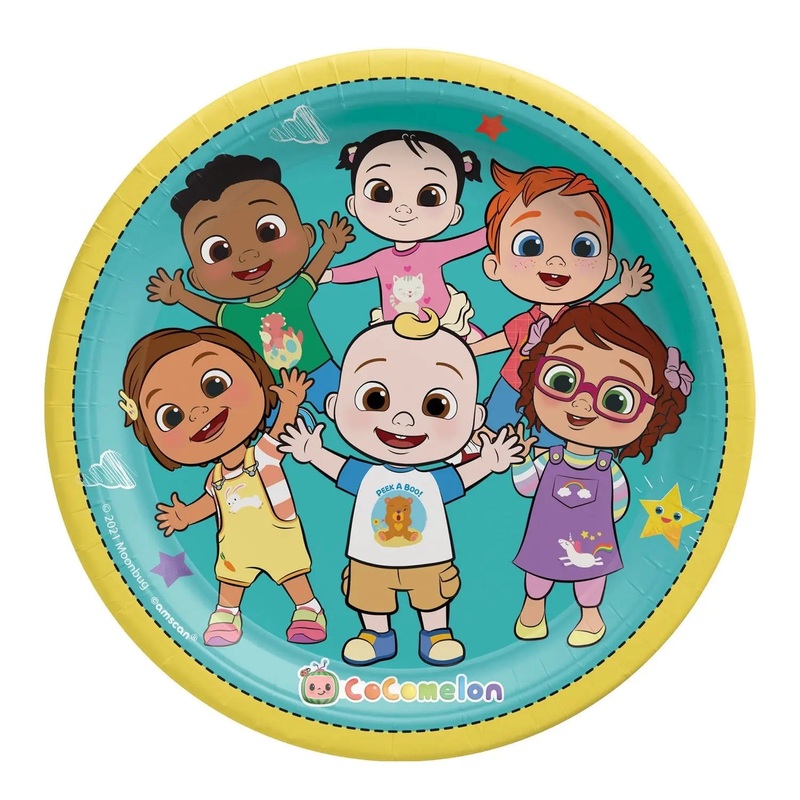 CoComelon Plates - Dinner 8 Pkt