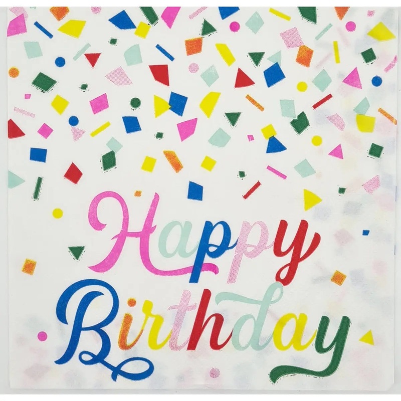 Colourful Confetti Napkins - Lunch