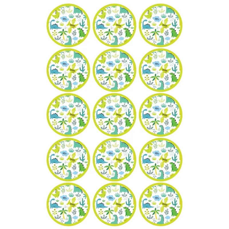 Dinosaur Fun Edible Cupcake Images