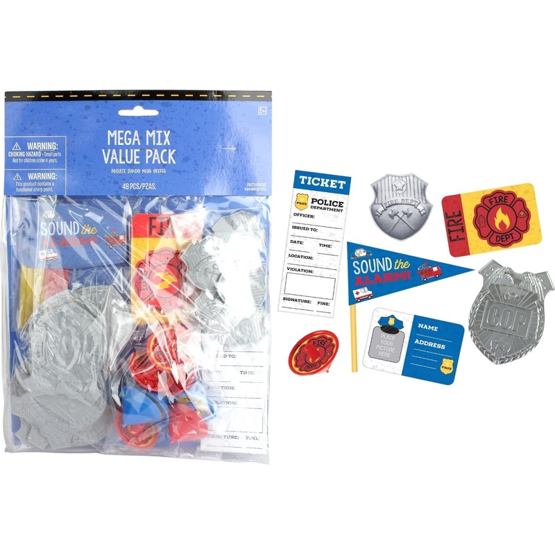 First Responders Emergency Services Mega Mix Favour Pack - 48 Pc