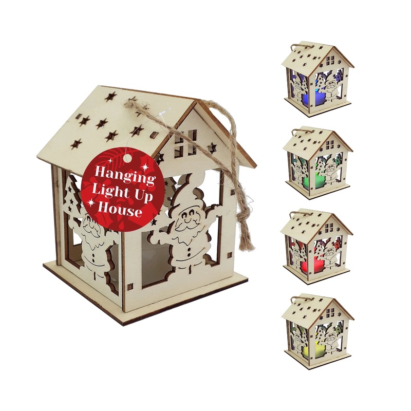 Hanging Light Up House Christmas Decoration