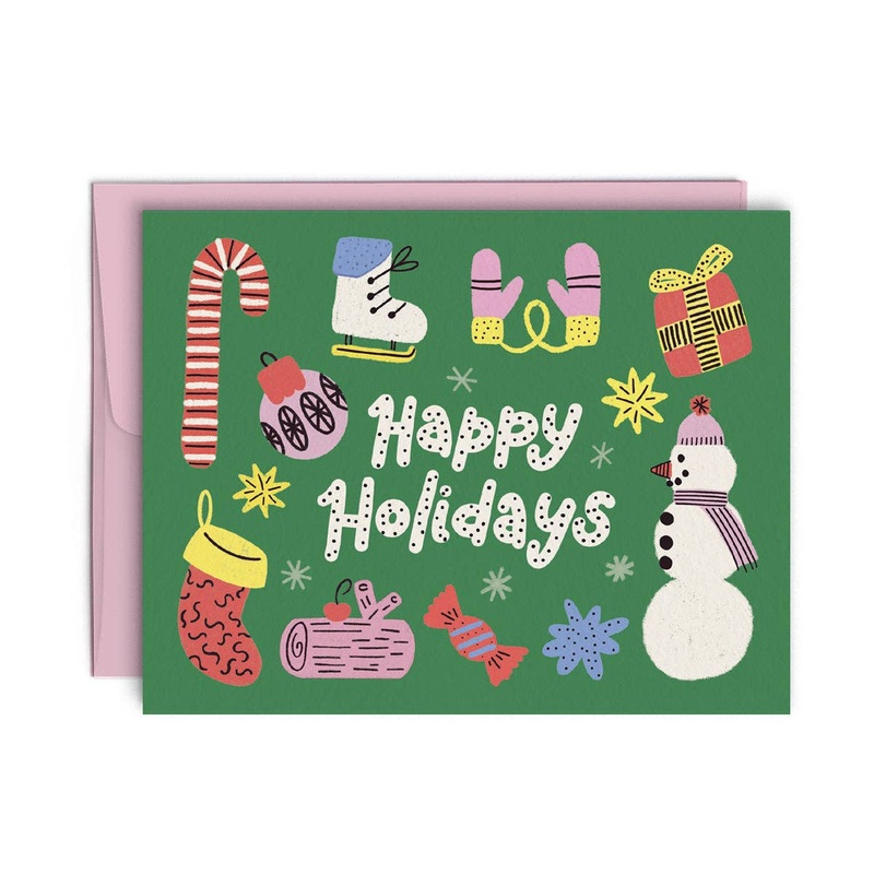 HAPPY HOLIDAYS Christmas Greeting Card