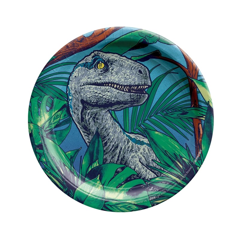 Jurassic Into the Wild Plates - Lunch 8 Pkt