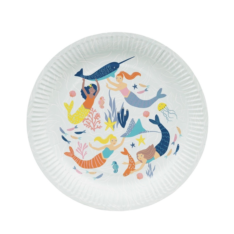 Make Waves Mermaid Plates - Dinner 8 Pkt