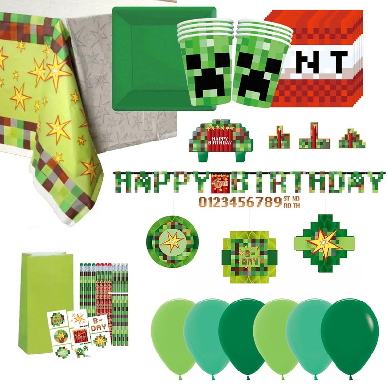 Premium Minecraft Party Pack for 8