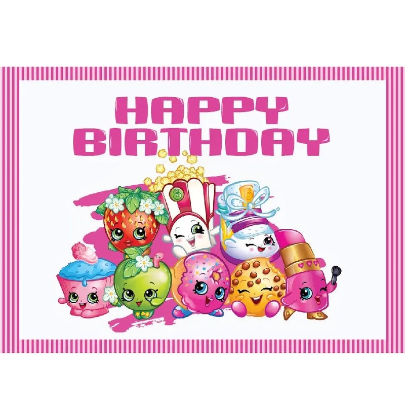 Shopkins Edible Cake Image - A4 Size