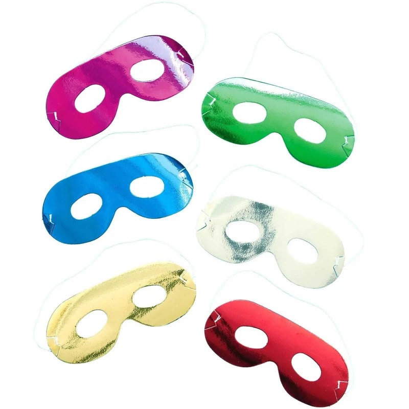 Super Hero Foil Masks - 8 Pkt