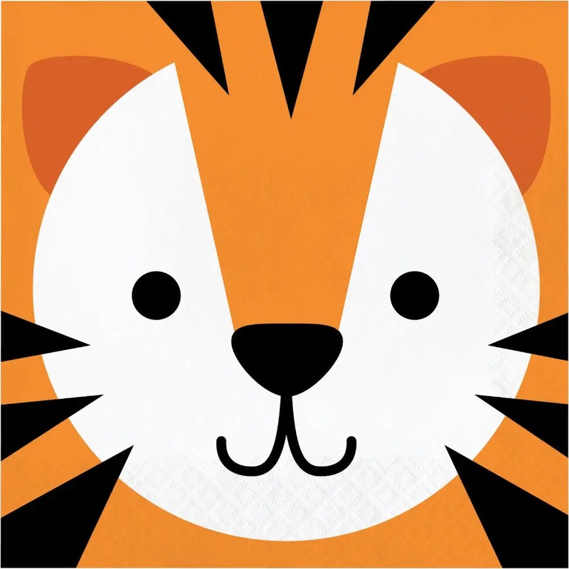 Tiger Face Napkins - Lunch 16 Pkt