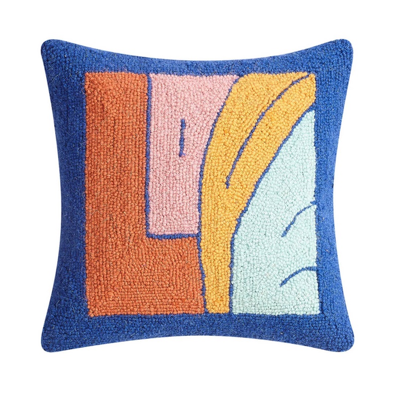 Together in Love Multicolored Blue Hook Pillow