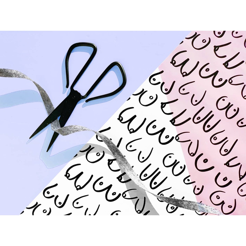 Boobies Wrapping Paper Sheets (Roll of 3)